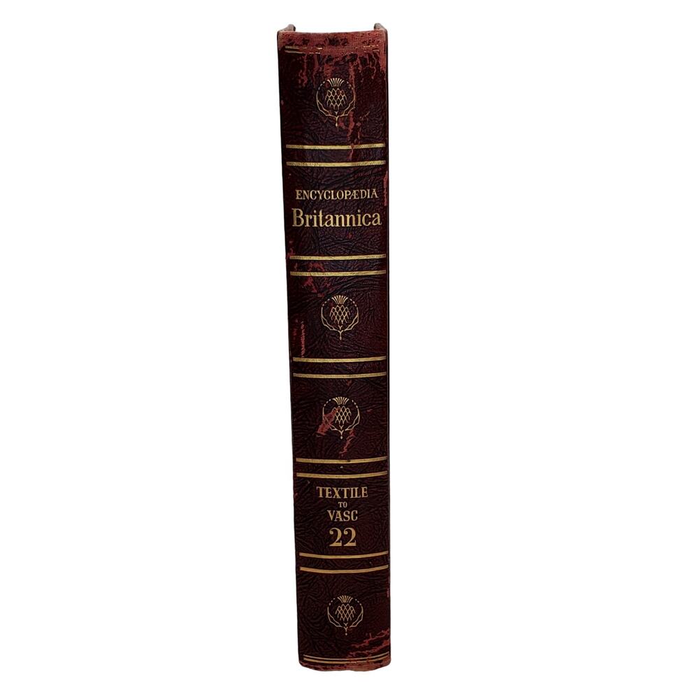 1959 Edition Encyclopedia Britannica Vtg HC Volume 22 TEXTILE to VASC Education